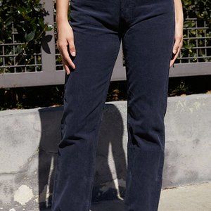 John Galt Navy Corduroy Straight Leg Pants Size M
